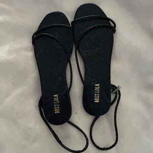 Miss Lola Elegant Black Sandals